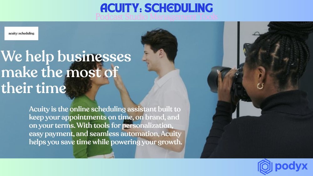 The Acuity Scheduling website, headed: we help businesses make the most of their time
