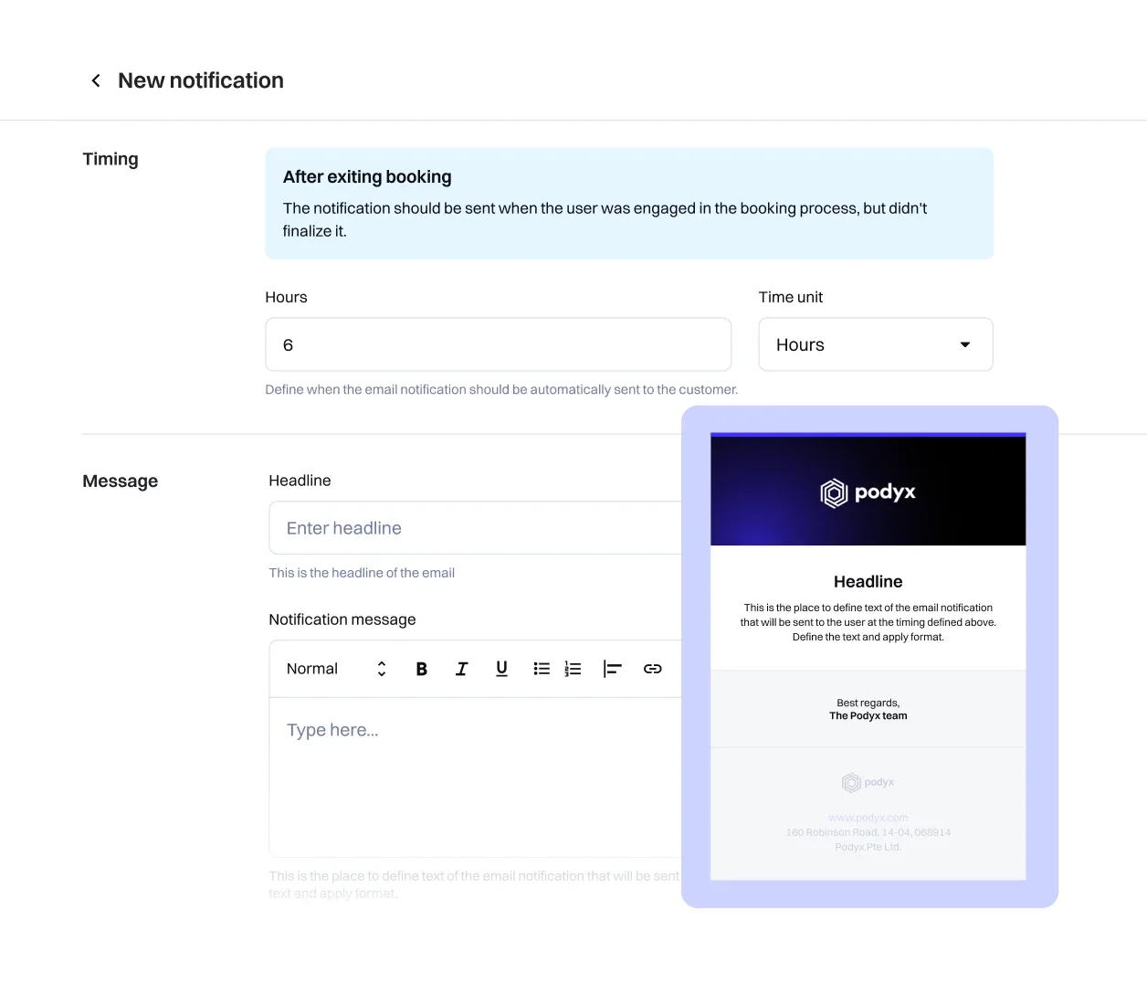 Podyx custom email templates & translations