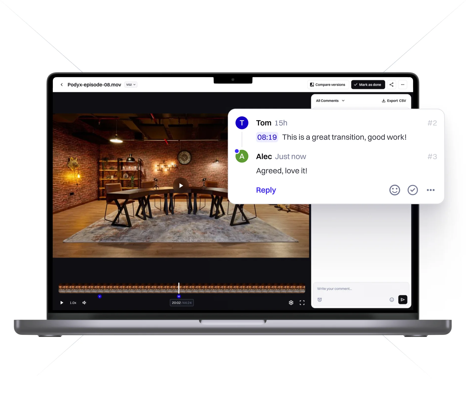 Podyx file sharing & commenting