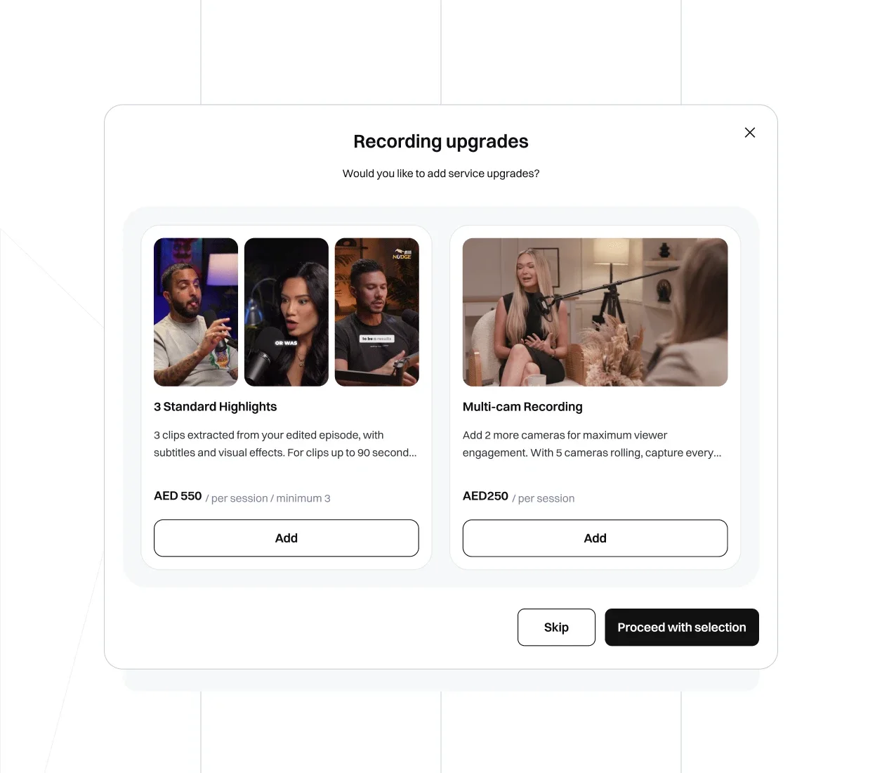 Podyx upsell integration